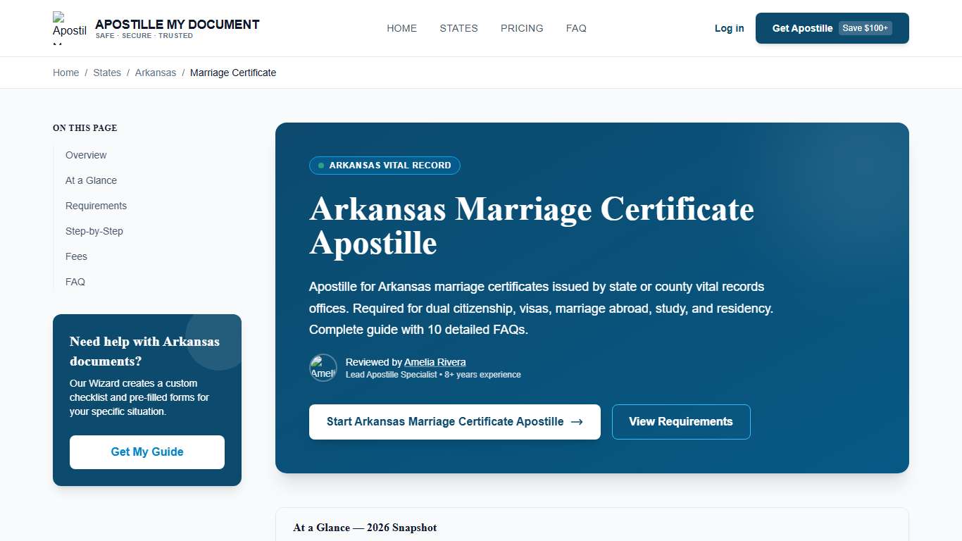 Arkansas Marriage Certificate Apostille Complete 2026 Guide